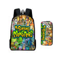 My Singing Monsters Monster Concert Print Children's Two-piece Backpack Pencil Case Anime Cartoon School Bag Sports Mochila. 