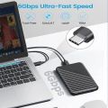 Rifah technology O-R-I-C-O USB C Hard Drive Enclosure with USB C to C Cable for 2.5 inch SATA SSD HDD 6Gbps External Hard Drive Case Tool-Free with UASP for MacBook Pro Air,White (25PW1C-C3). 