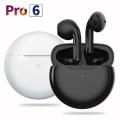 Pro 6 True Wireless Bluetooth Earbuds with Microphone. 
