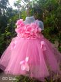 Baby Girl Pink Flower Dress. 