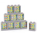 MARUMINE MOC Building Block Brick Printed Window 1x2x2 Frame Glass Street View House Parts Accessories 60601 60592 Compatible.