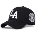 Unisex La Letter Embroidery Baseball Caps Spring and Autumn Outdoor Adjustable Casual Hats Sunscreen Hat. 