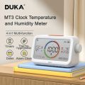 DUKA MT3 Multi-functional Digital Alarm Clock Temperature and Humidity Meter Desktop Electronic Thermometer Weather Station. 