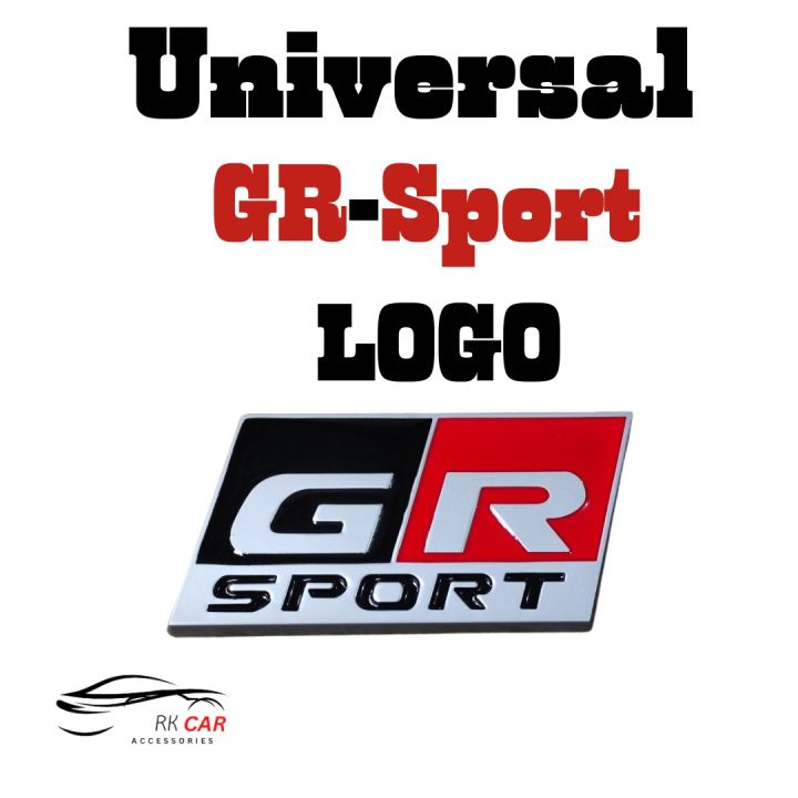 GR-Sport Logo – Premium Toyota Gazoo Racing Emblem | Universal Fit | GR-Sport Logo Plate Interior/Exterior Decoration Increase Your CAR Toyota.