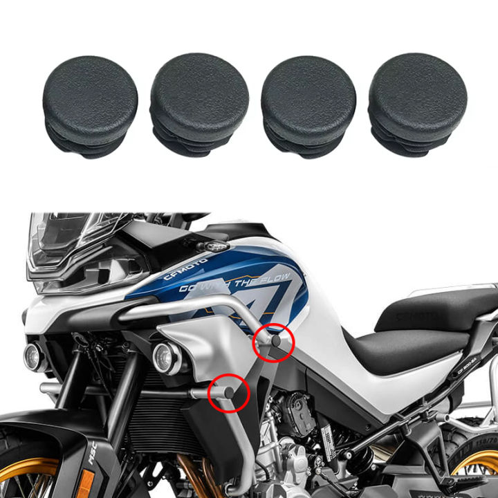 4PCS Motorcycle Crash Bar Frame Hole Cover Caps Plug Decorative Frame Cap Set For CFMOTO 800MT MT800 800 MT CF800MT