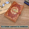 Retro Digital Password Notebook Journal With Lock A5,Diary Perfect for Men and Women-PU Leather Combination Lock Persons Privacy. 