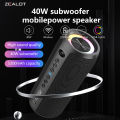 ZEALOT S51 Pro 40W Wireless Speakers, Outdoor Portable Subwoofer Speaker, Waterproof IPX 6, Dual Pairing,5200mAh Battery..
