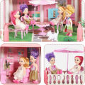 DIY Princess House, Girl Play Toys, Doll House Castle Villa, Assembled House, Parent Child Interactive Handicraft Entertainment. 