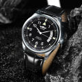 WINNER Business Automatic Watch for Men Calendar Window Fashion Black Dial Fashion Leather Strap Luxury Brand Mechanical Watches. 