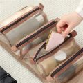 Detachable Cosmetic Bag Portable Large Capacity 4 in 1 Makeup Bags Portable Folding Travel Cosmetics Storage Toiletry Bag.