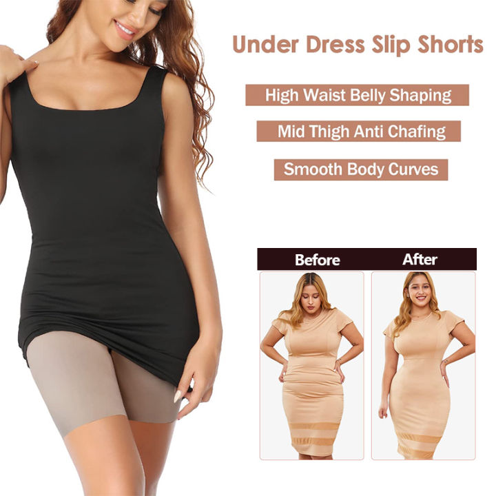 Anti%20Chafing%20Slip%20Short%20Women%20High%20Waist%20Safety%20Boyshort%20Invisible%20Under%20Dress%20Seamless%20Underwear%20Cool%20Smooth%20Control%20Panty%202PCS%20-%20Image%204