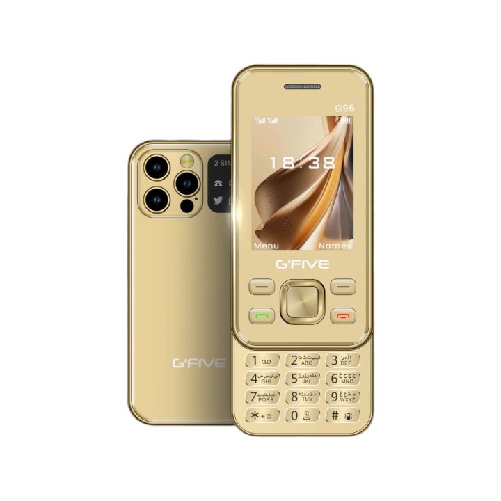 Gfive G96 - Slider Mobile - Dual sim - 2.4 inch display - 2000mAH Battery - Type C charging Support -  iPhone Style Camera - Auto call recording - Wireless FM Radio - PTA Approved - 1 Year Brand Warranty