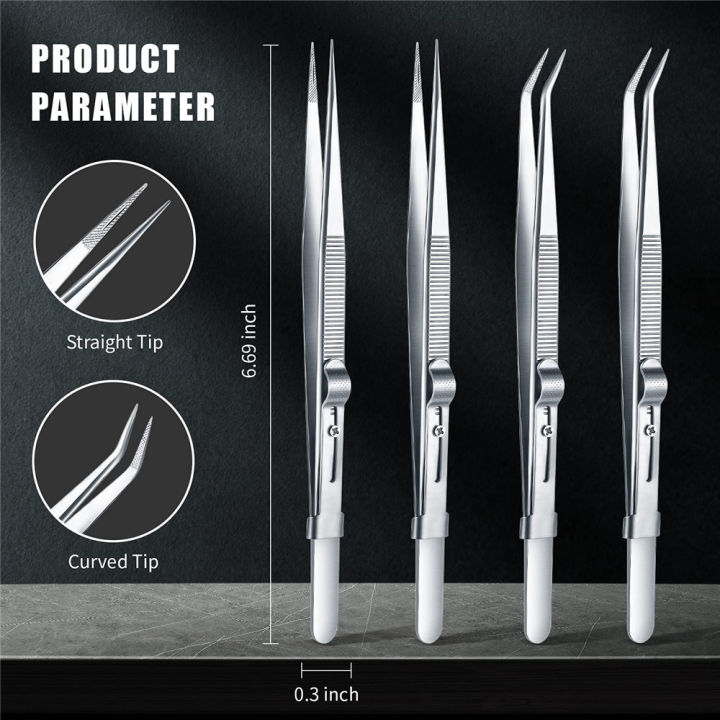 16CM%20Professional%20High%20Precision%20Stainless%20Steel%20Jewelry%20Tweezers%20Sandblasting%20DIY%20Diamond%20Gem%20Jewelry%20Jeweler's%20Slotted%20Buckle%20-%20Image%203