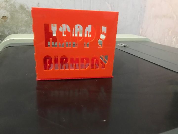 Happy Birthday Box in Cyrillic Fancy