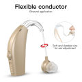 Noise Reduction Sound Amplifier BTE Hearing Aid Single Piece Rechargeable For Deafness. 