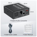 Digital Audio Converter Bi-directional RCA Digital Coaxial to Optical Toslink Converter Optical SPDIF Toslink to Coaxial.