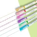 pack of 3 and pack of 6 Curve Highlighter Pen Creative Curve Highlighter Roller Marker Pen /Flownwing 6-Piece Different  Curve shape Highlighter Pen Set – Vibrant Colored Pens with Fine Tips  Kids, Perfect for Coloring Books, Writing.. 