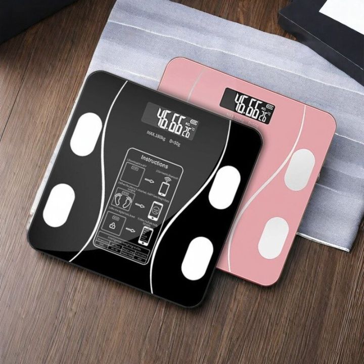 Pink/black/white body weight table weight scale Smart human volume ...