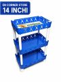 Multi functional 3 Layer Plastic Kitchen Bathroom Shelf Organizer Storage Baby Top Mini Rack - (1 Piece) - Oven Cover - bathroom accessories 14 inchi.