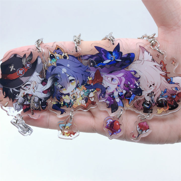 Game Honkai: Star Rail Boothill Jade Jiao qiu March 7th Yunli Cosplay Acrylic Keychain Accessories Pendant Prop Badge Xmas Gift