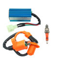Motorcycle Performance Ignition Coil Racing AC CDI Spark Plug for GY6 50cc 125cc 150cc Moped Scooter Quad Buggy Pit Dirt Bike. 