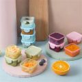 4Pcs Mini Food Storage Containers Leakproof Lids, Condiment Sauce Containers Mini Freezer Storage Containers Airtight Containers. 