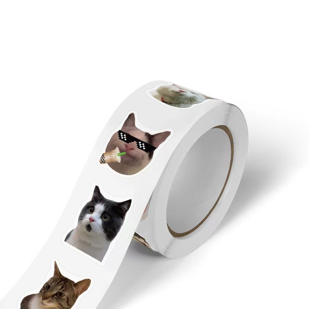 500pcs Roll Cute MEME Cat Sticker Waterproof Graffiti Stikers Laptop ...