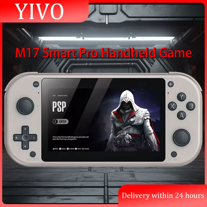 For Trimui M17 Smart Pro Handheld Game Console 4.96''IPS Screen Linux System Joystick RGB Lighting Retro Video Game Player 