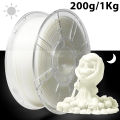 1.75mm 200g 1Kg 3D Printer PLA Glow In The Dark White Printer Filament 3D Printing Luminous White Material.