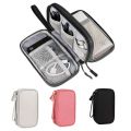1PCS Grey/Black/Pink/Navy NEW Travel Organizer Bag Cable Storage Organizers Pouch Carry Case Portable Double Layers Storage Bags. 