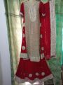 Red Lehnga With Maxi Style Shirt 2 in 1 Bridal Barat Dress. 