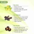 Pack of 3 Organic Amla Reetha Shikakai Whole 300g. 