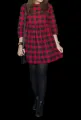 Ladies Casual Tops/Women's Fashionable Checkered Tops. 