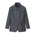 Tidalyf Blazers & Jackets Women's Spring 2026 New Fashion Plaid Loose Warm Jackets Women's Chic Youth Office Long Sleeve Coats. 