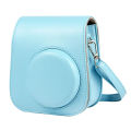 For Film Camera Bag for Instax Mini 11 9 8 Camera Case PU Leather Soft Silicone Cover Bag with Shoulder Strap.
