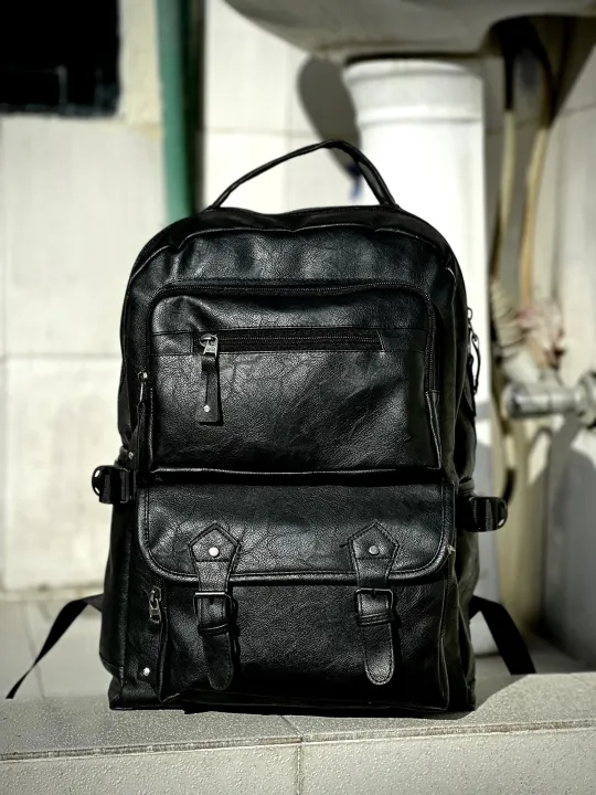 Best%20Leather%20Bag%20For%20Unisex%7C%20Backpack%20Genuine%20PU%20Fabrics%20For%20College%20And%20Office%20Purposes%20-%20Image%202