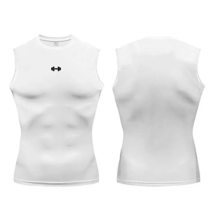 Compression%20Shirt%20Men%20Running%20Vest%20Summer%20Ice%20Silk%20Quick-drying%20Sports%20Sleeveless%20T-shirt%20Tight%20Basketball%20Gym%20Fitness%20Clothing%20-%20Image%202