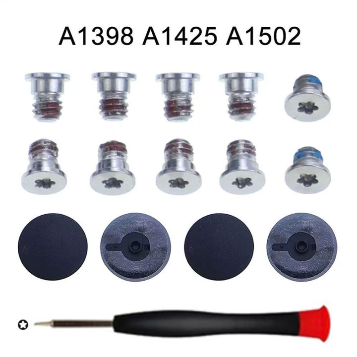 New Bottom Case feet Replacement for Macbook Pro Retina 13" 15" A1398 A1502 A1425 with Screws Screwdriver