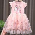 Girls Clothes New Summer Princess Dresses Flying Sleeve Kids Dress Unicorn Party Baby Dresses for Children Clothing 1-6Y. 