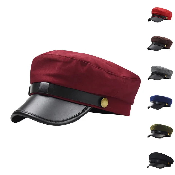 Women'S%20Spring%20And%20Autumn%20All-Match%20Retro%20Flat-Top%20Beret%20Adjustable%20Casual%20Fashion%20Small%20Face%20Sun%20Hat%20Classic%20Navy%20Hat%20-%20Image%202