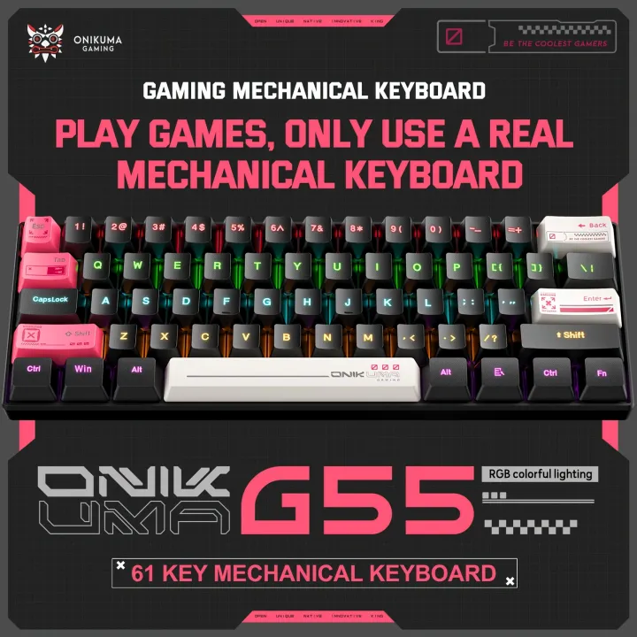 ONIKUMA%20G55%20Mechanical%20Gaming%20Keyboard%2061%20Keys%20Layout%20RGB%20Customized%20Wired%20Colorful%20LED%20Backlit%20Keyboard%20for%20Compute%20Laptop%20PC%20-%20Image%202