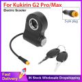 3 PIN Thumb Throttle Electric Door Lock Switch for KUGOO KuKirin G2 Pro KIRIN G2 MAX Electric Scooter Switch Lock with Key. 