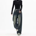 Spring Autumn Wide Leg Jeans Women High Waist Denim Trousers Women's Jeans Harajuku Vintage BF Style Loose Femme Streeetwear. 