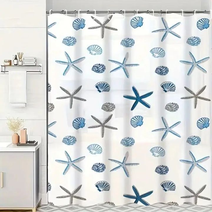 1pc%20With%20Pattern%20Shower%20Curtain%20PEVA%20Waterproof%20Shower%20Curtain%20Bathroom%20Partition%20Curtain%20Bathroom%20Decoration%20Accessories%20-%20Image%202