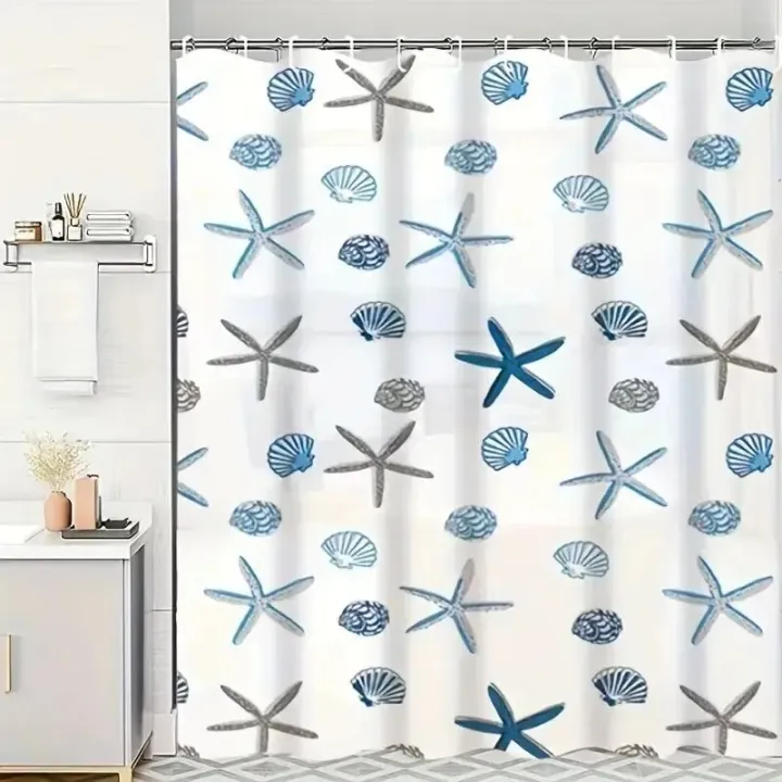1pc%20With%20Pattern%20Shower%20Curtain%20PEVA%20Waterproof%20Shower%20Curtain%20Bathroom%20Partition%20Curtain%20Bathroom%20Decoration%20Accessories%20-%20Image%202