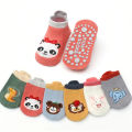 6 Pairs Kids Cotton Socks Cute Cartoon Animal Pattern Comfy Breathable Baby Non-slip Floor Socks. 