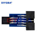 10Pin To 6 Pin Adapter Board + USBASP USBISP AVR Programmer USB ISP USB ASP ATMEGA8 ATMEGA128 Support Win7 64. 