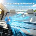 1Pcs 6 Inch 12V 25W Portable Oscillating Car Cooling Fan Low Noise Metal Safety Guard For Vehicle Truck RV Boat. 