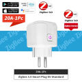 Tuya ZigBee 3.0 EU Smart WiFi Plug Socket 16A/20A Power Monitor Timer Function Remote APP Voice Control  Home Alexa Yandex. 