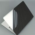HUADO 2-Piece Set 12.1 13 13.3 14 15 15.4 15.6 Carbon Fiber Laptop Sticker Universal Net Sticker Reusable Laptop Case (Black).
